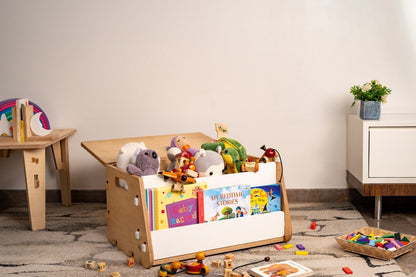 Aqua Plum | Wooden Toy Chest | Verified Sustainable by Brown Living™