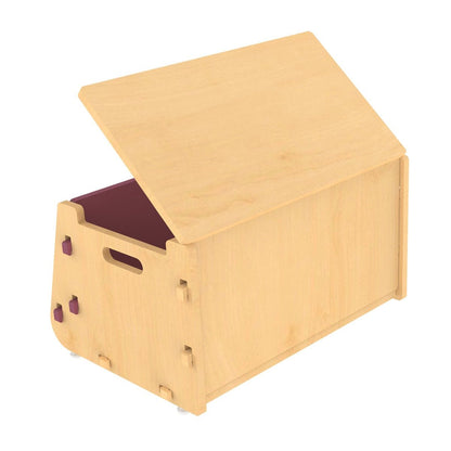 Aqua Plum | Wooden Toy Chest | Verified Sustainable by Brown Living™