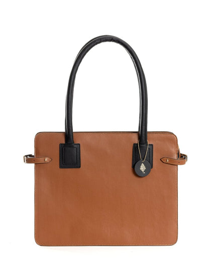 Aranyani (Gingerbread & Black) | Women's Bag Made with Cactus Leather | Verified Sustainable by Brown Living™