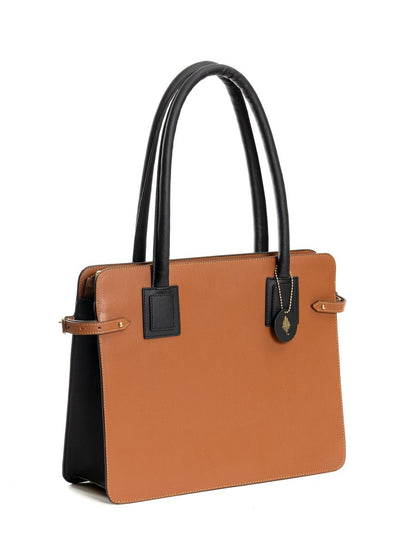 Aranyani (Gingerbread & Black) | Women's Bag Made with Cactus Leather | Verified Sustainable by Brown Living™