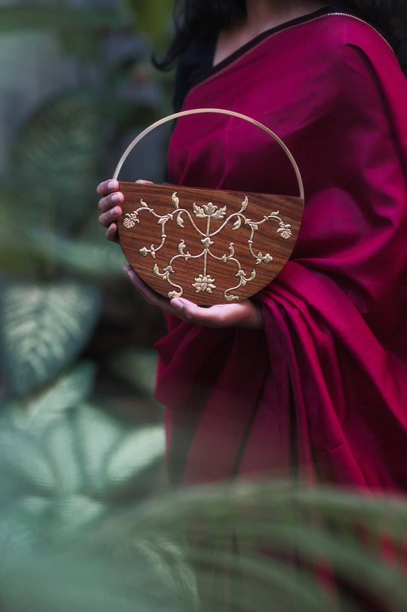 Ardhachandra Clutch | Verified Sustainable by Brown Living™