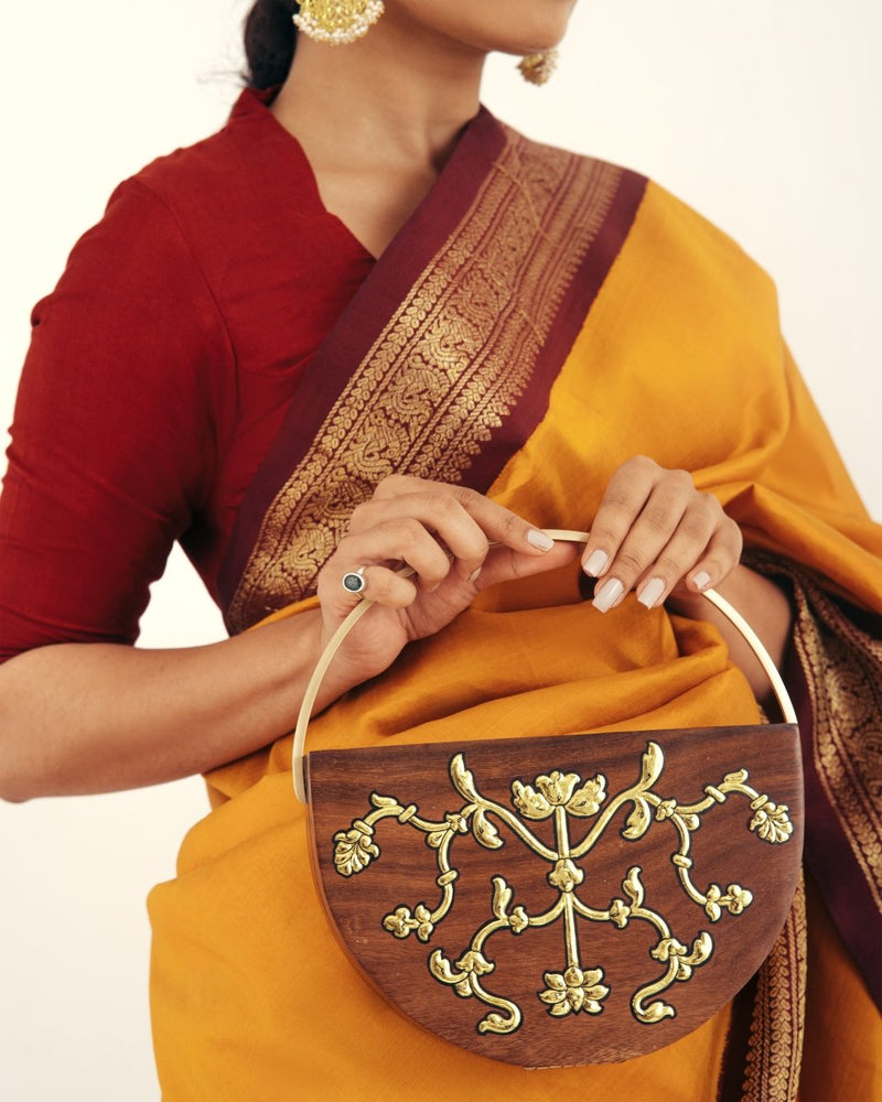 Buy Ardhachandra Clutch | Shop Verified Sustainable Womens Clutch on Brown Living™