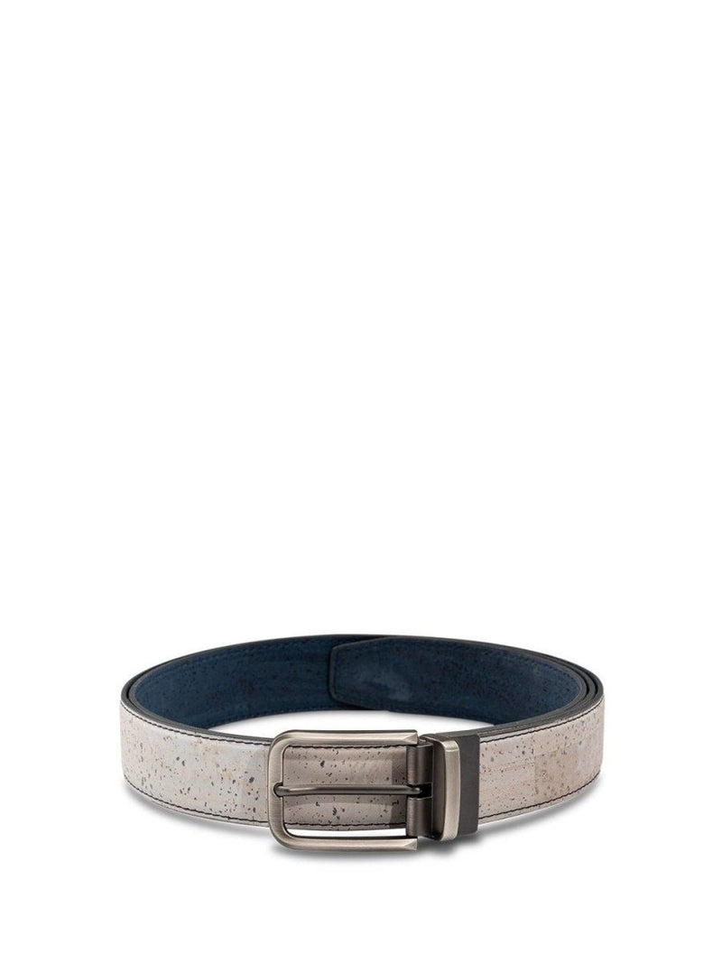 Buy Ari Reversible Cork Belt Men's - Prussian Blue and Pebble Grey | Shop Verified Sustainable Mens Belt on Brown Living™