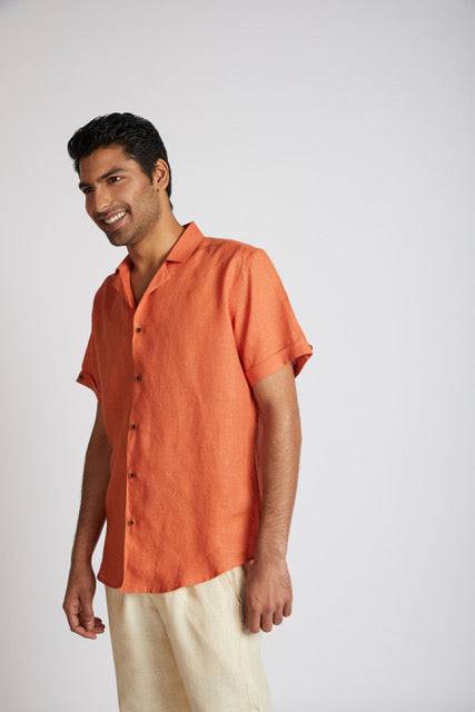 Buy Arrow Resort Shirt Orange | Shop Verified Sustainable Mens Shirt on Brown Living™