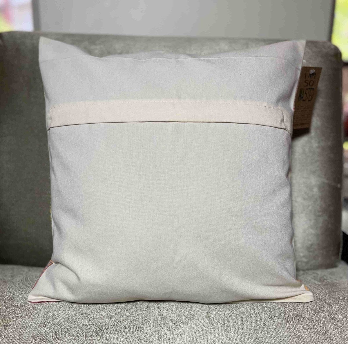 Artful Cushion Cover | Upcycled Linen | Verified Sustainable by Brown Living™