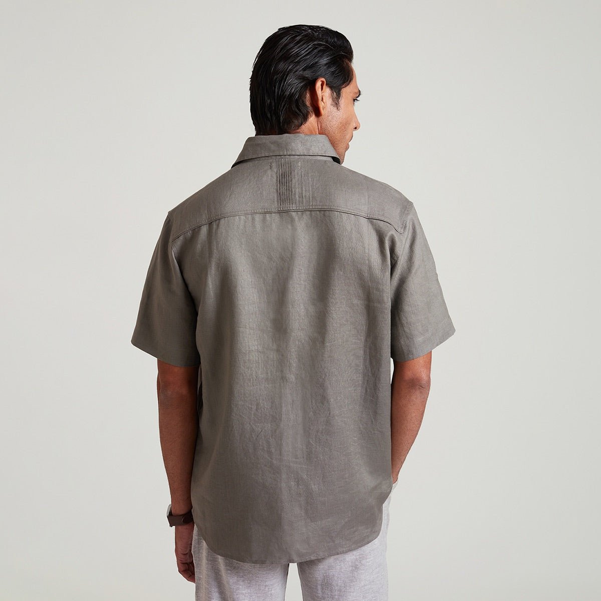 Arthur Organic Linen Half Sleeve Shirt | Verified Sustainable by Brown Living™