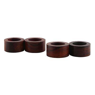 Wooden Artisan Crafted Dinner Napkin Rings Set of 12 | Verified Sustainable by Brown Living™