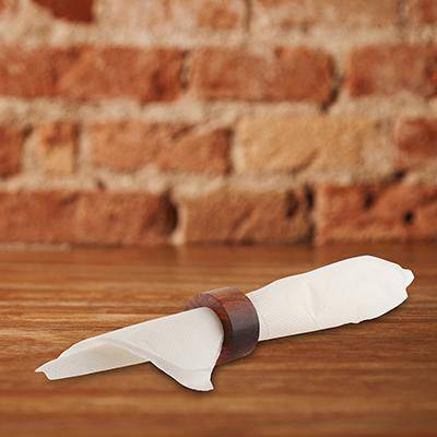 Wooden Artisan Crafted Dinner Napkin Rings Set of 12 | Verified Sustainable by Brown Living™