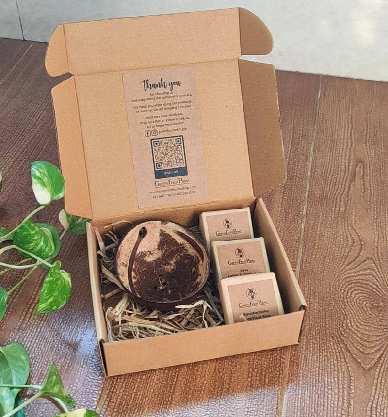 Buy Artisanal Soap and Coconut Soap Dish - Gift Hamper | Shop Verified Sustainable Products on Brown Living