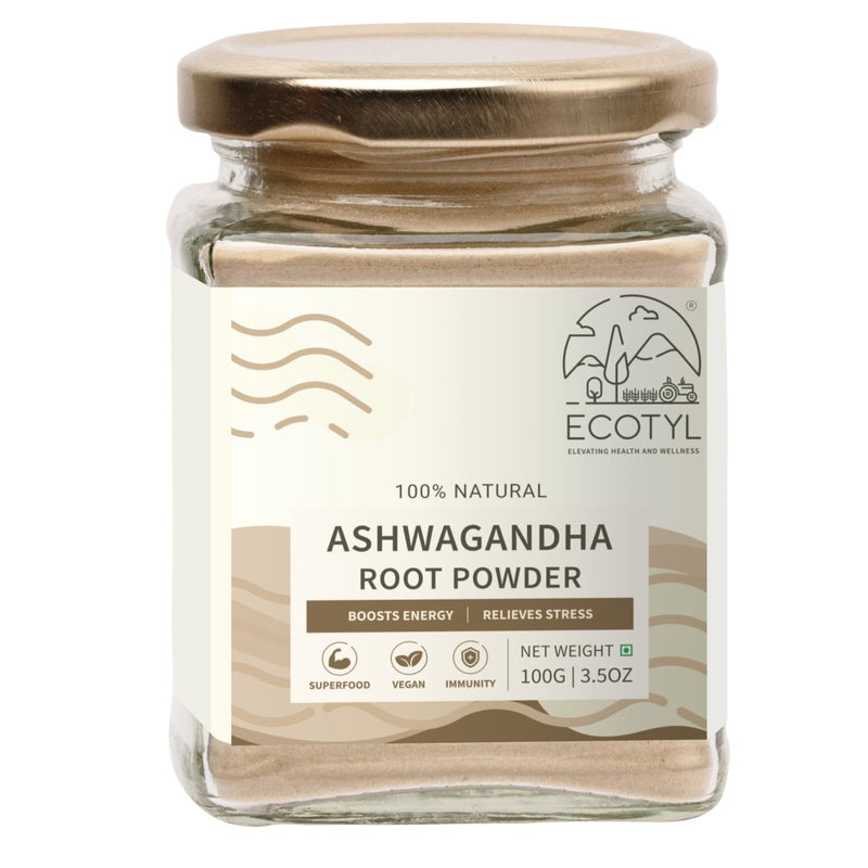 Buy Ashwagandha Root Powder for Mental Well Being | 100g | Shop Verified Sustainable Powder Drink Mixes on Brown Living™