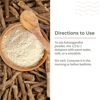 Ashwagandha Root Powder for Mental Well Being | 100g | Verified Sustainable by Brown Living™