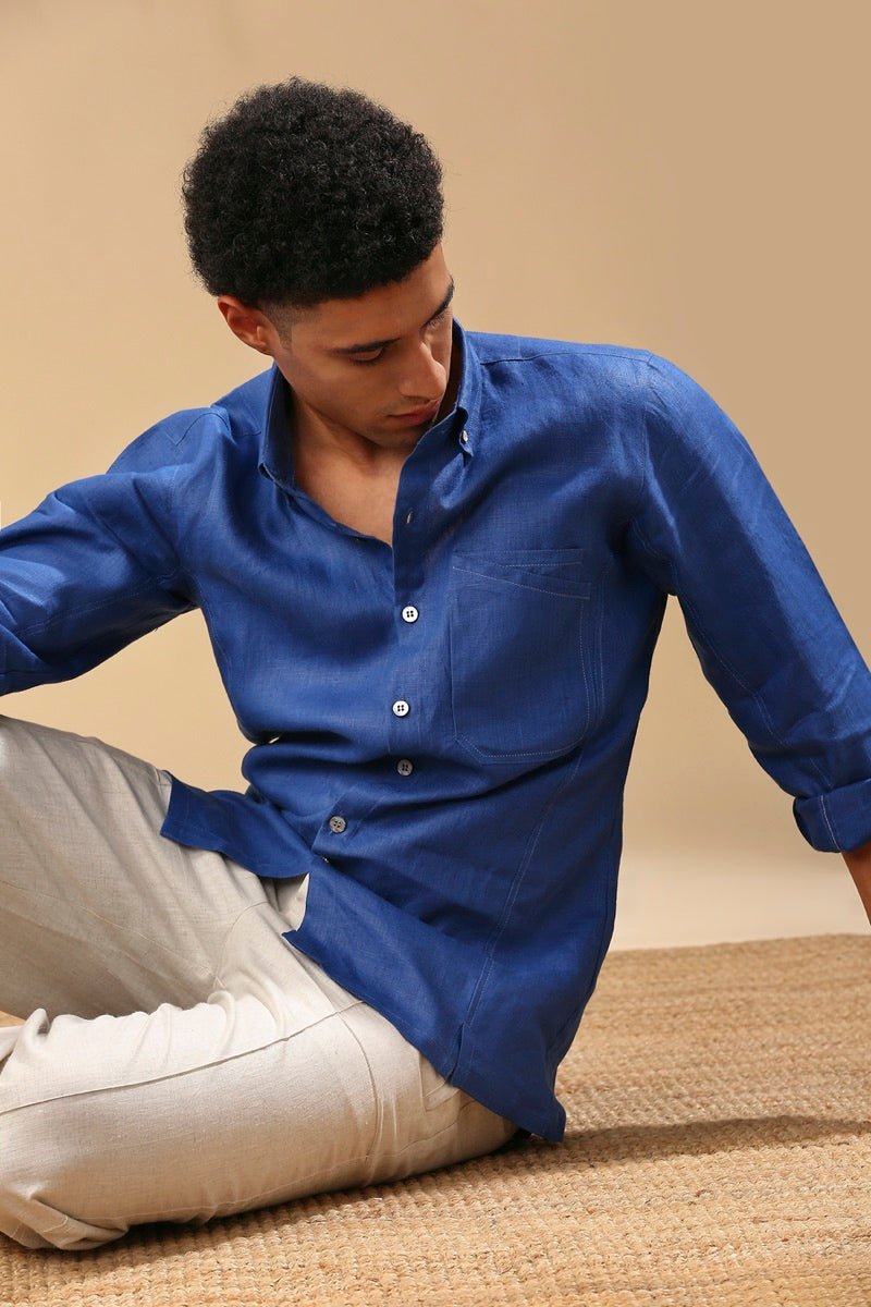 Aspen Button Down Shirt - Blue | Verified Sustainable by Brown Living™