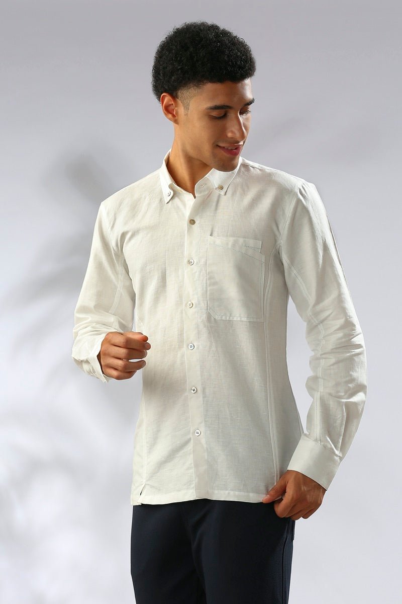 Buy Aspen Button Down Shirt - White | Shop Verified Sustainable Mens Shirt on Brown Living™