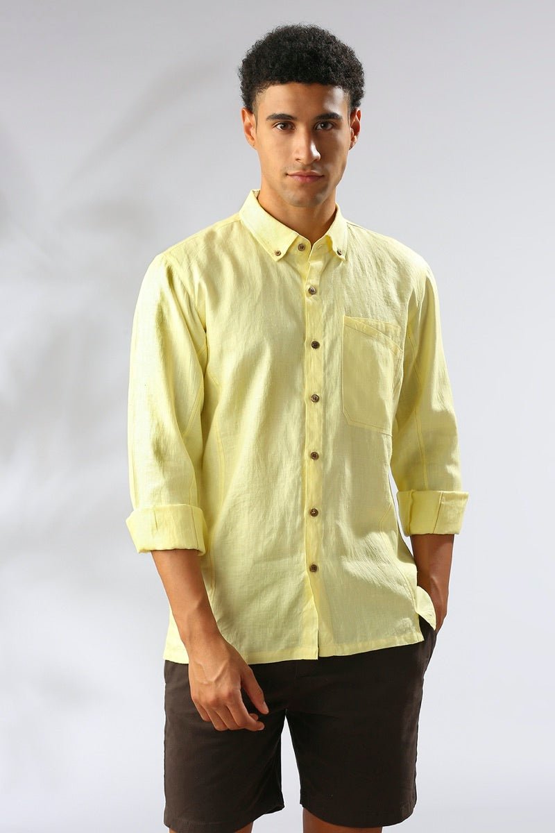 Aspen Button Down Shirt - Yellow | Verified Sustainable by Brown Living™