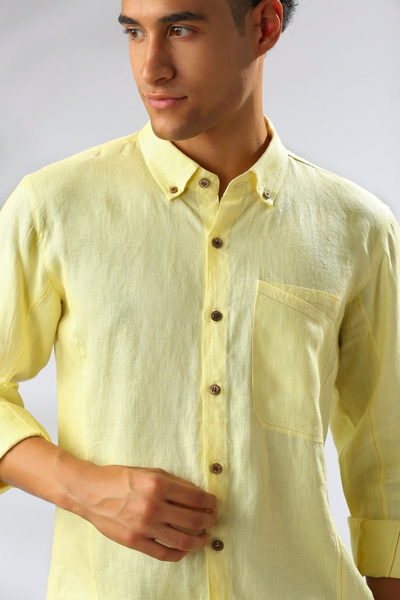 Buy Aspen Button Down Shirt - Yellow | Shop Verified Sustainable Mens Shirt on Brown Living™