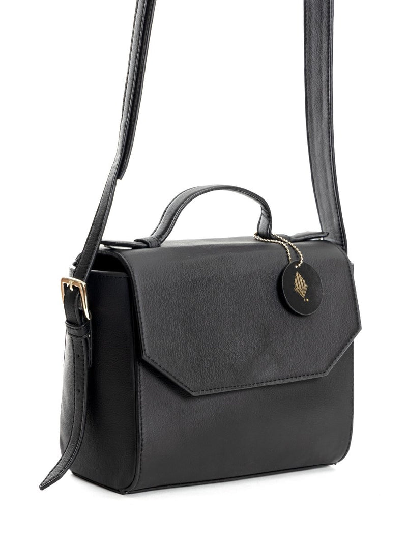 Buy Asteria (Black) | Women's bag made with Apple Leather | Shop Verified Sustainable Products on Brown Living