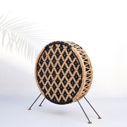 Asteroid Jute & Cotton Round Lamp | Verified Sustainable by Brown Living™