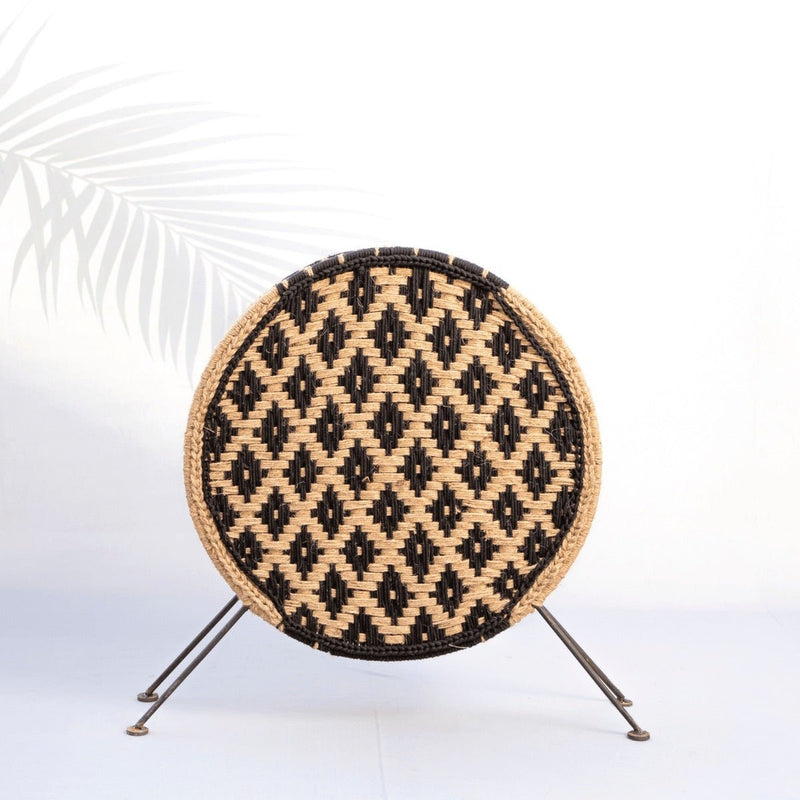Buy Asteroid Jute & Cotton Round Lamp | Shop Verified Sustainable Lamps & Lighting on Brown Living™