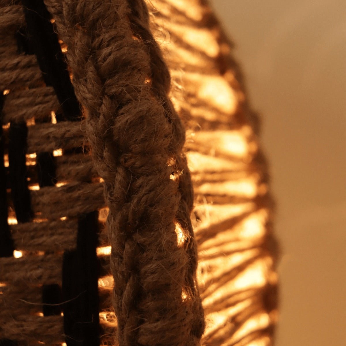 Asteroid Jute & Cotton Round Lamp | Verified Sustainable by Brown Living™