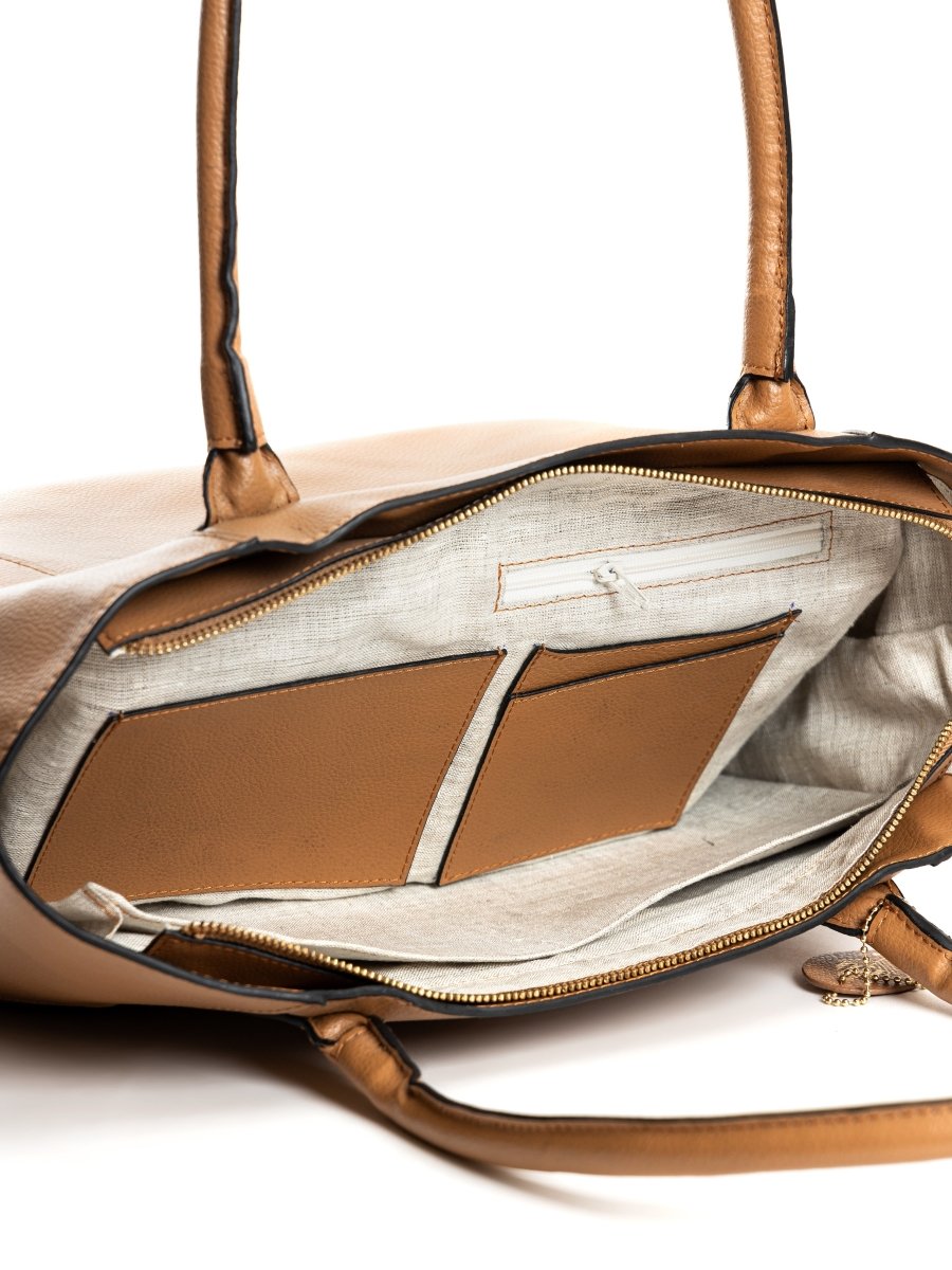 Athena (Caramel) | Women's Bag Made with Cactus Leather | Verified Sustainable by Brown Living™