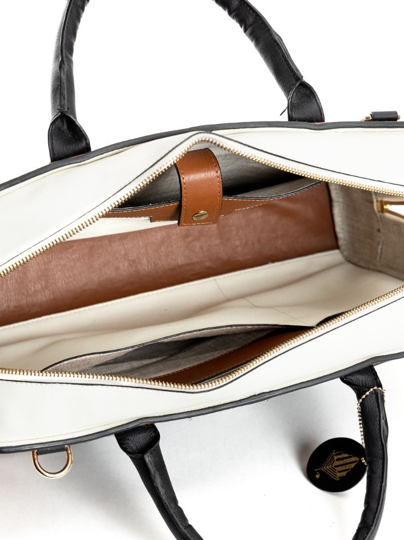 Atlas (Gingerbread, White & Black) – Womens Bag on Brown Living™. SKU: LBGH 9002. Img 3.