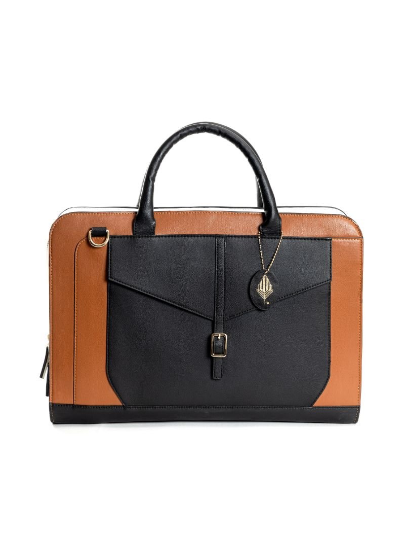 Atlas (Gingerbread, White & Black) – Womens Bag on Brown Living™. SKU: LBGH 9002. Img 2.