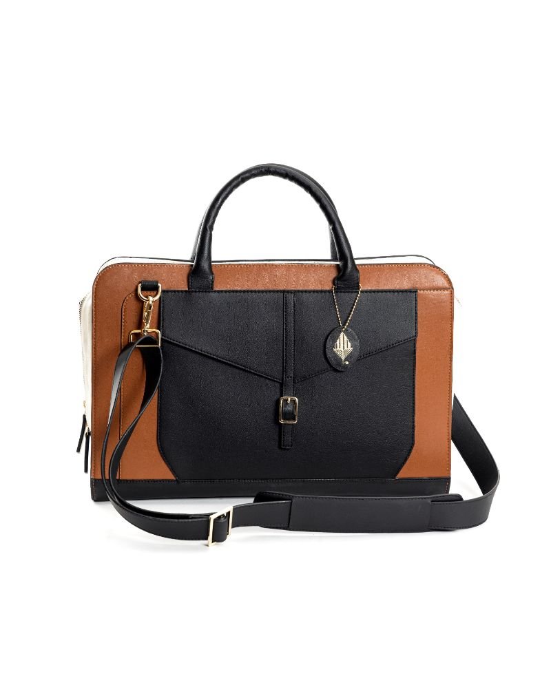 Atlas (Gingerbread, White & Black) – Womens Bag on Brown Living™. SKU: LBGH 9002. Img 4.