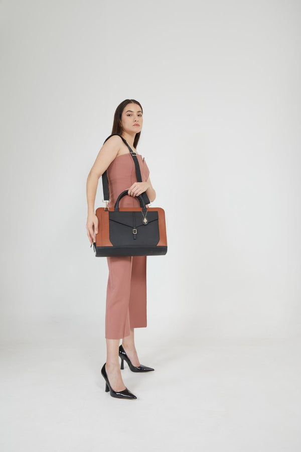 Buy Atlas (Gingerbread, White & Black) | Shop Verified Sustainable Womens Bag on Brown Living™