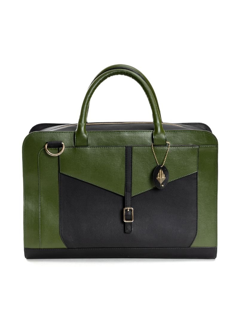 Buy Atlas (Green and Black) | Shop Verified Sustainable Womens Handbag on Brown Living™