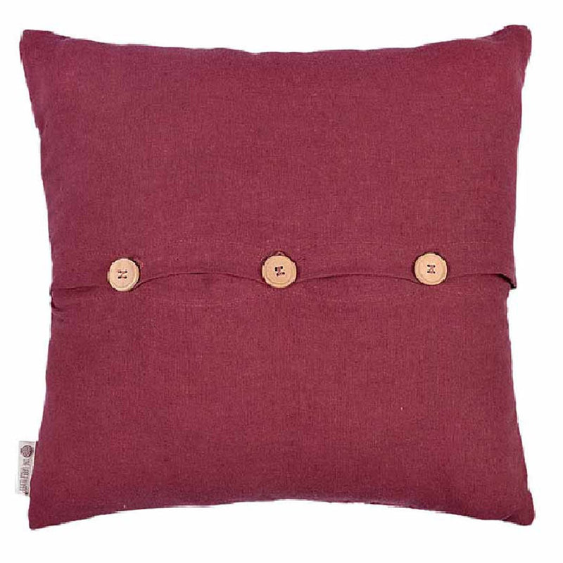Buy Atrisuta Solids Cushion Cover (Muted Scarlet) | Shop Verified Sustainable Covers & Inserts on Brown Living™