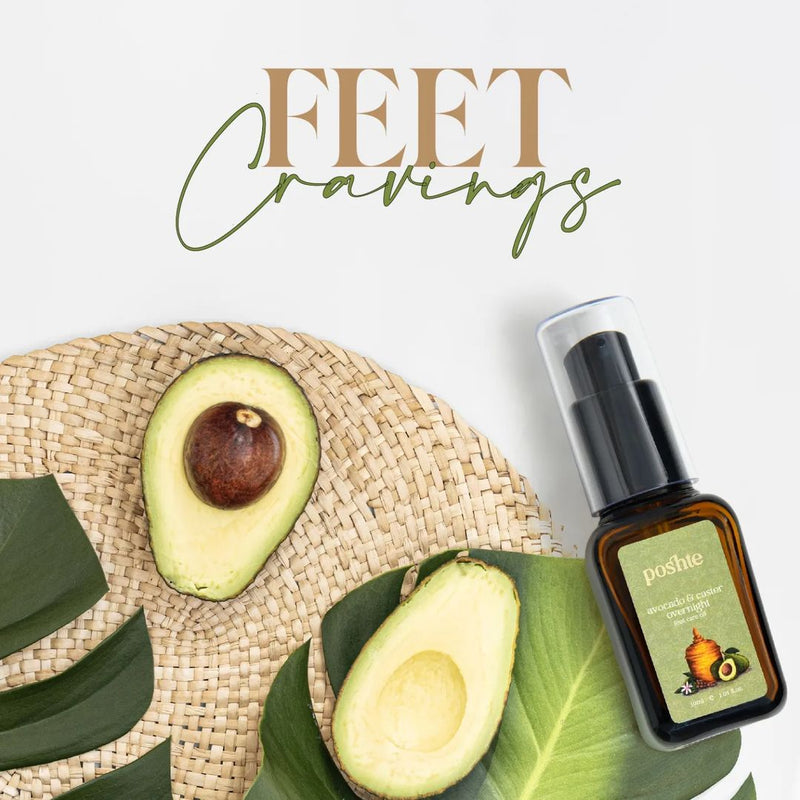 Buy Avocado & Castor Overnight Foot Care Oil | For Healthy & Happy Feet | Ayurvedic | 100% Nature Derived | Shop Verified Sustainable Body Oil on Brown Living™