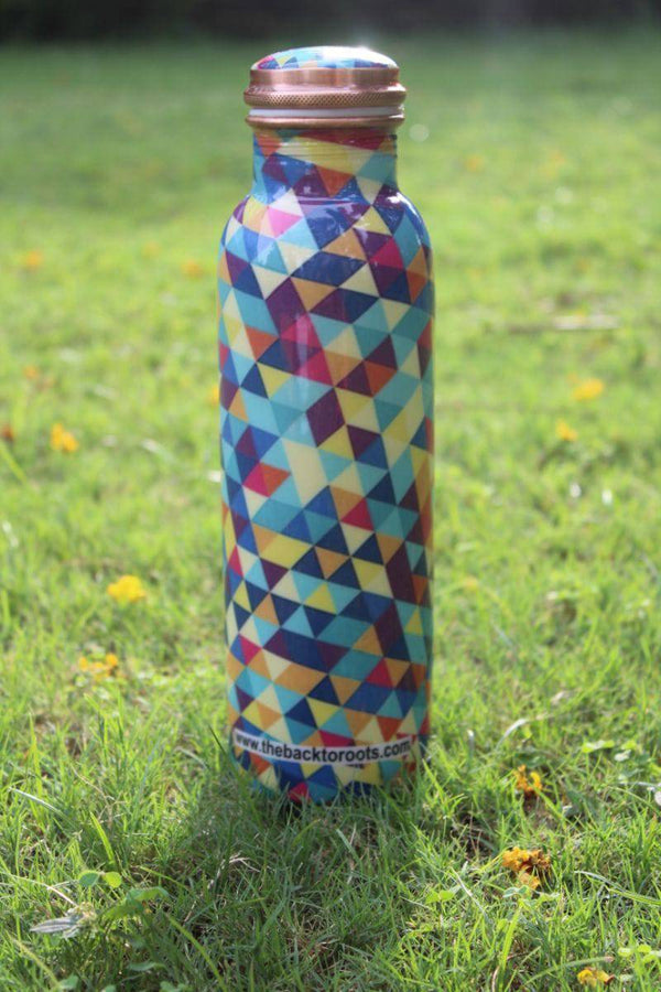 Buy Ayurvedic Copper Bottle | Printed | 1 Ltr. | Shop Verified Sustainable Bottles & Sippers on Brown Living™