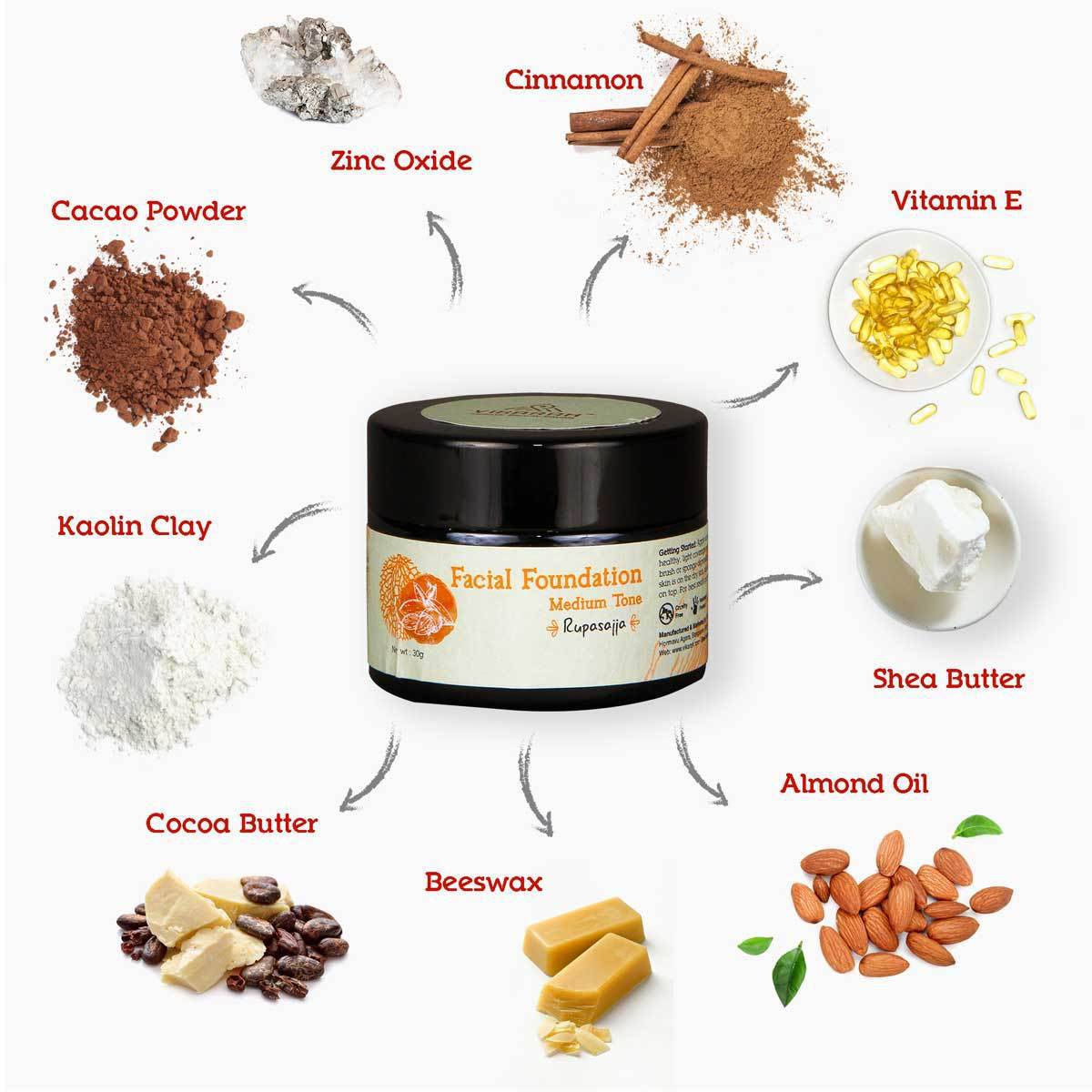 Ayurvedic Facial Foundation Medium Tone | Verified Sustainable by Brown Living™