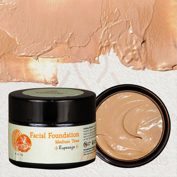Buy Ayurvedic Facial Foundation Medium Tone | Shop Verified Sustainable Products on Brown Living