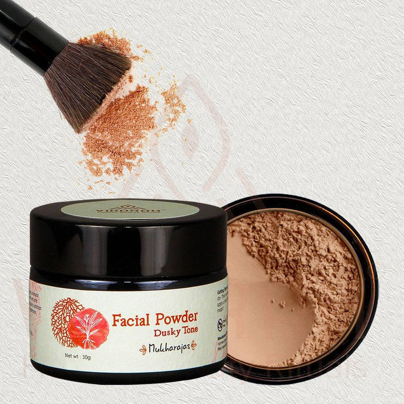 Buy Ayurvedic Facial Powder Dusky Tone | Shop Verified Sustainable Makeup Compact on Brown Living™