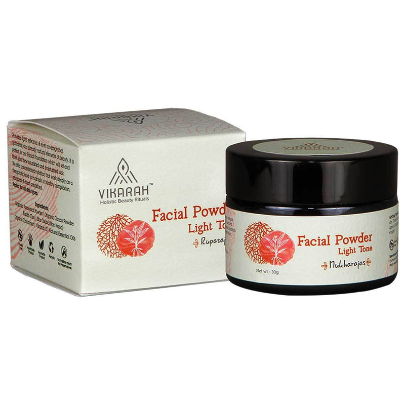 Buy Ayurvedic Facial Powder Light Tone | Shop Verified Sustainable Makeup Compact on Brown Living™