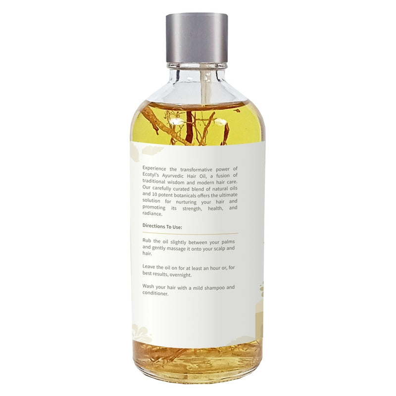 Buy Ayurvedic Hair Oil Hair Growth- 100ml | Infused with 10+ Herbs | Shop Verified Sustainable Hair Oil on Brown Living™