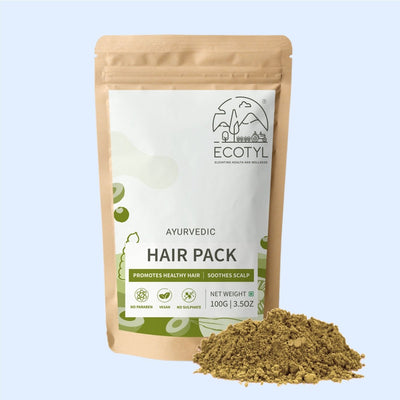 Ayurvedic Hair Pack - 100g | Hair Conditioning & Strengthening – Hair Pack on Brown Living™. SKU: ECOTYL00016. Img 1.