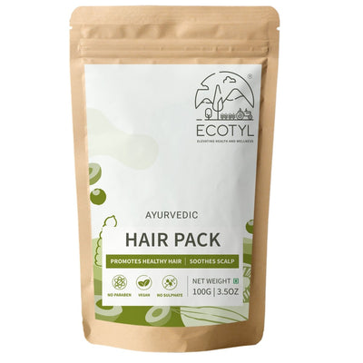 Ayurvedic Hair Pack - 100g | Hair Conditioning & Strengthening – Hair Pack on Brown Living™. SKU: ECOTYL00016. Img 6.