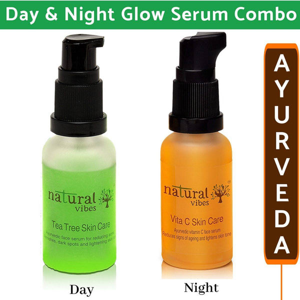 Buy Ayurvedic Skin Repair and Glow Combo Day and Night | Shop Verified Sustainable Face Serum on Brown Living™