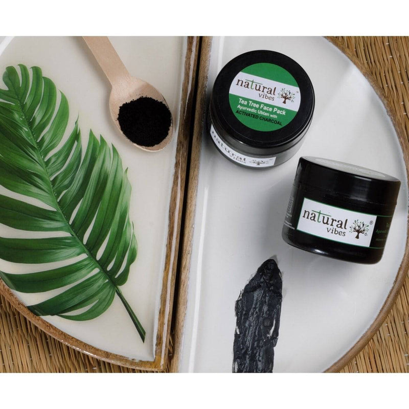 Buy Ayurvedic Tea Tree and Activated Charcoal Face Pack 50g | Shop Verified Sustainable Face Pack on Brown Living™