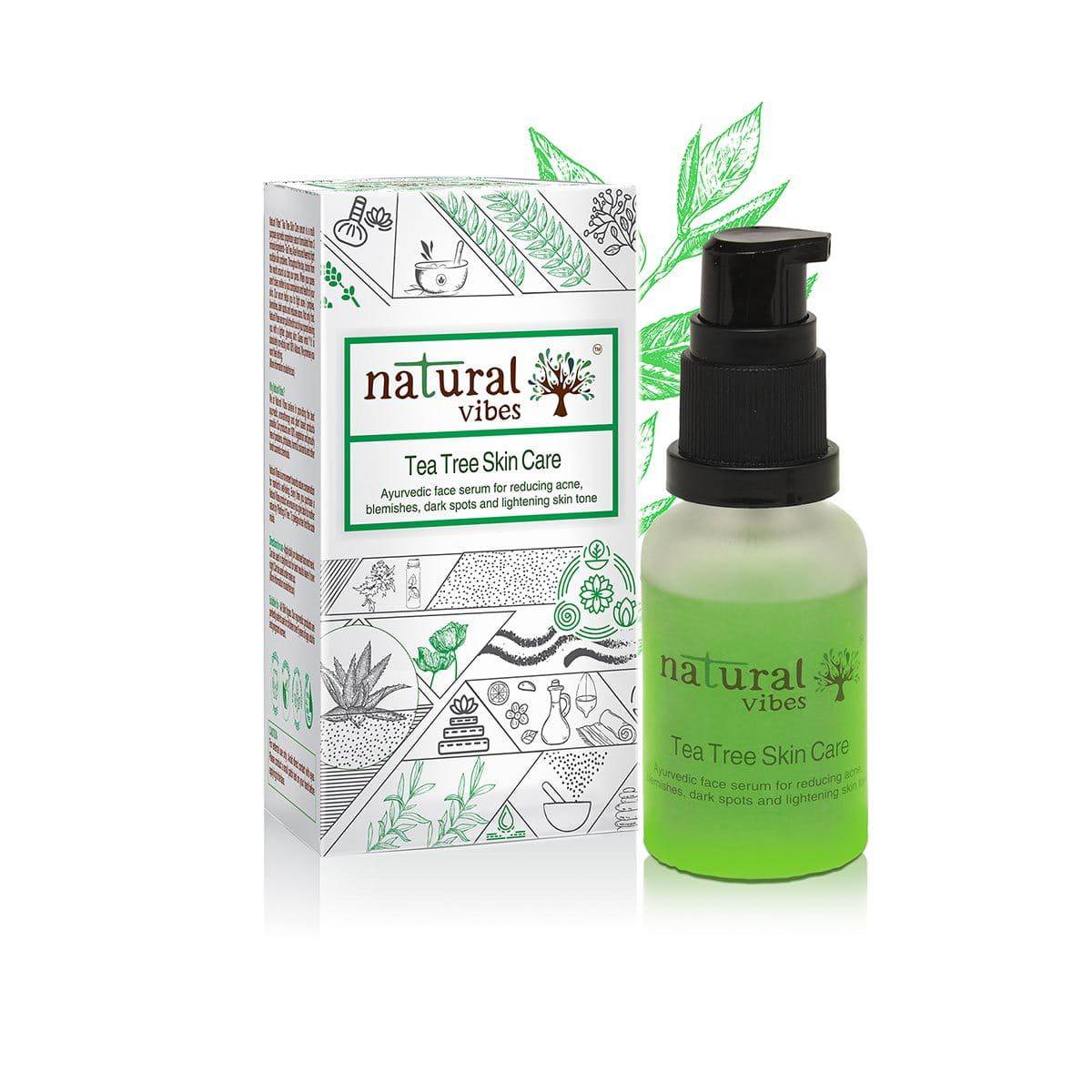 Ayurvedic Tea Tree Skin Repair Serum 30 ml – Face Serum by Natural Vibes available on Brown Living™. . SKU: 063 - 01365 - NV_teatree_skin_serum_30ml. Img 1.