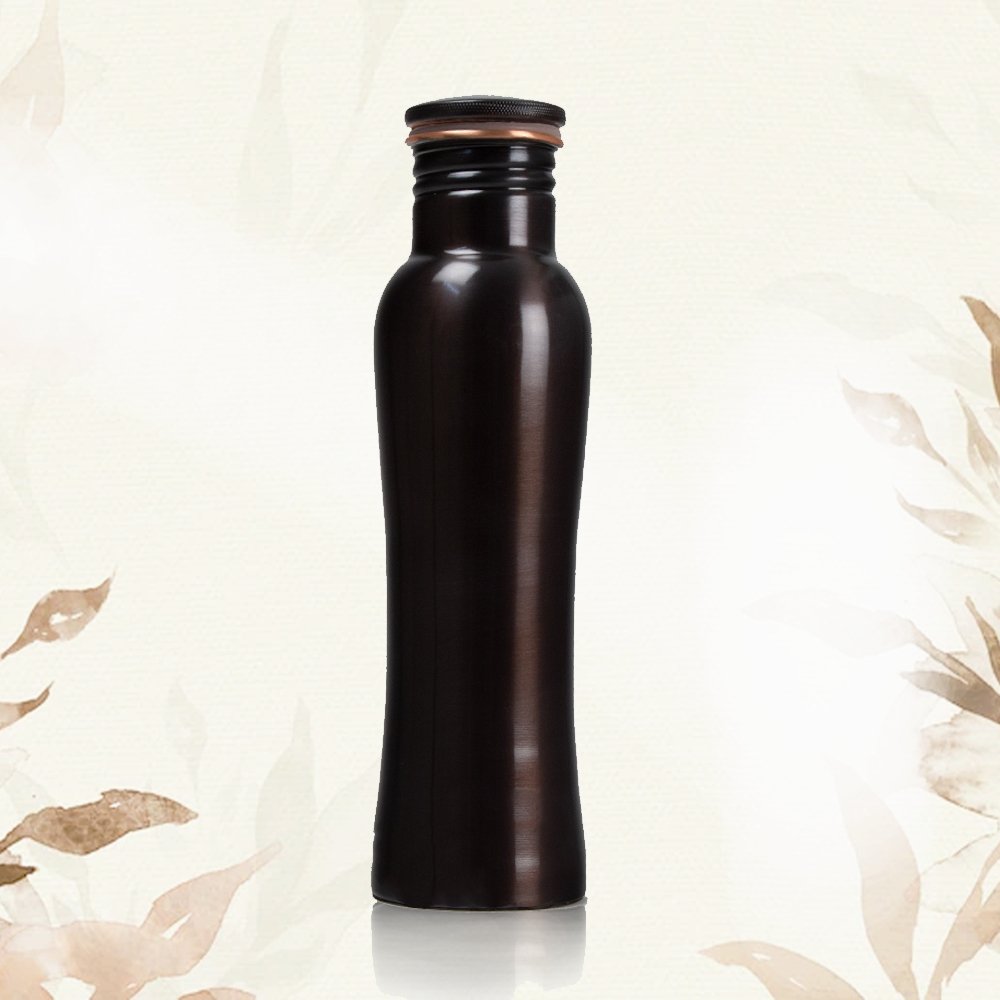 Ayurvedic Vintage Plain Copper bottle - 1 Litre | Verified Sustainable by Brown Living™