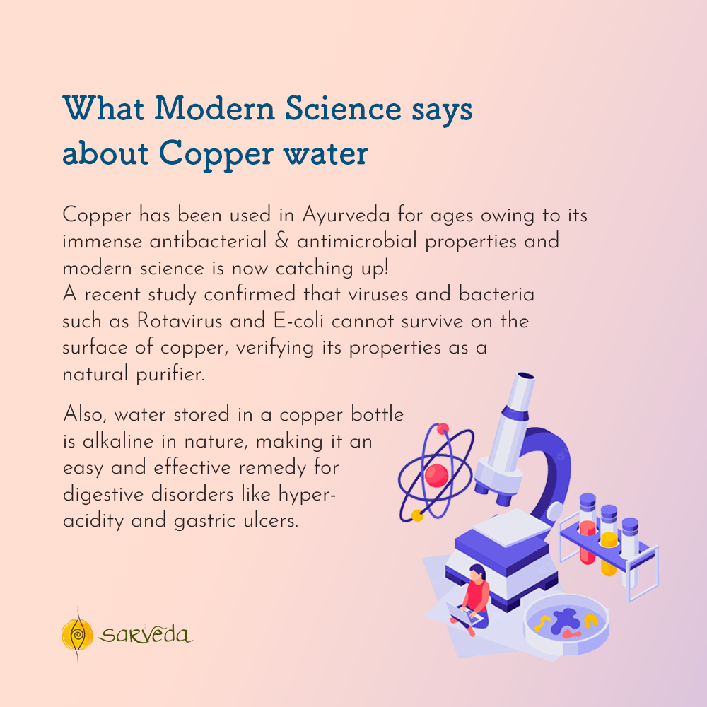 Ayurvedic Vintage Plain Copper bottle - 1 Litre | Verified Sustainable by Brown Living™