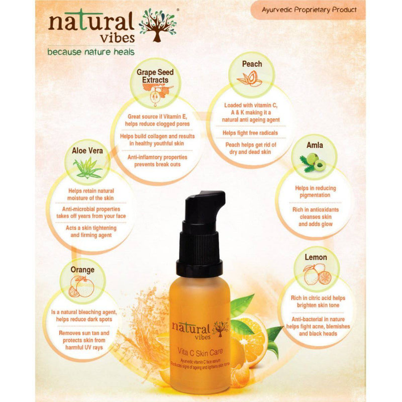 Buy Ayurvedic Vitamin C Brightening Skin Care Regime (Face wash + Serum) | Shop Verified Sustainable Face Wash on Brown Living™