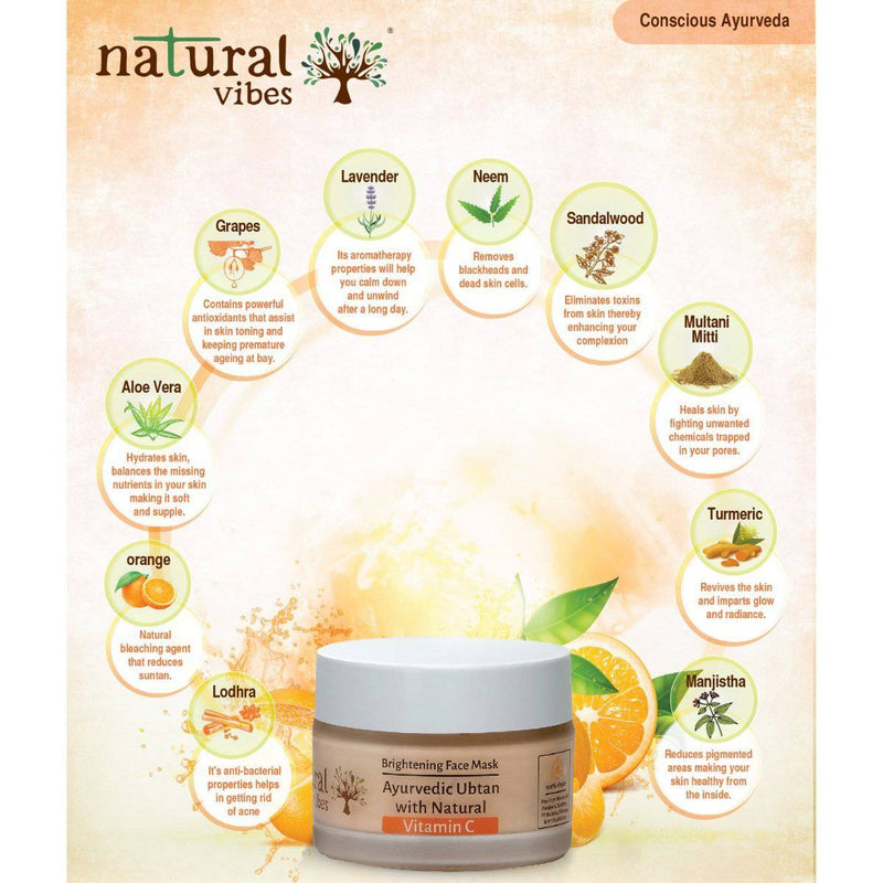 Buy Ayurvedic Vitamin C Skin Repair and Glow Regime (Face wash + Ubtan + Serum) | Shop Verified Sustainable Products on Brown Living