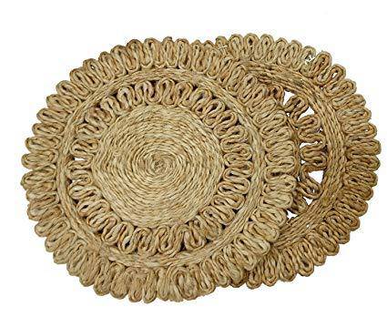 Buy Azal Braided Jute Place mats - Set Of 4 | Shop Verified Sustainable Products on Brown Living