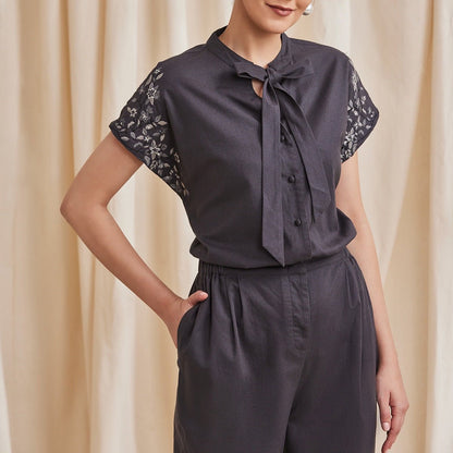 Azalea - Elegant Jumpsuit with Embroidery | Verified Sustainable by Brown Living™