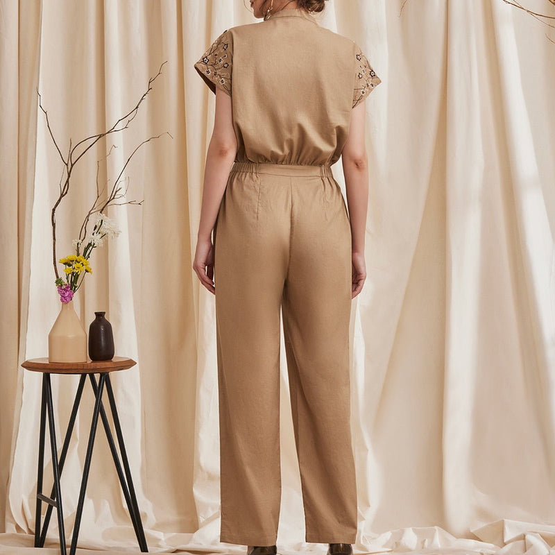Buy Azalea - Elegant Jumpsuit with Embroidery | Shop Verified Sustainable Products on Brown Living