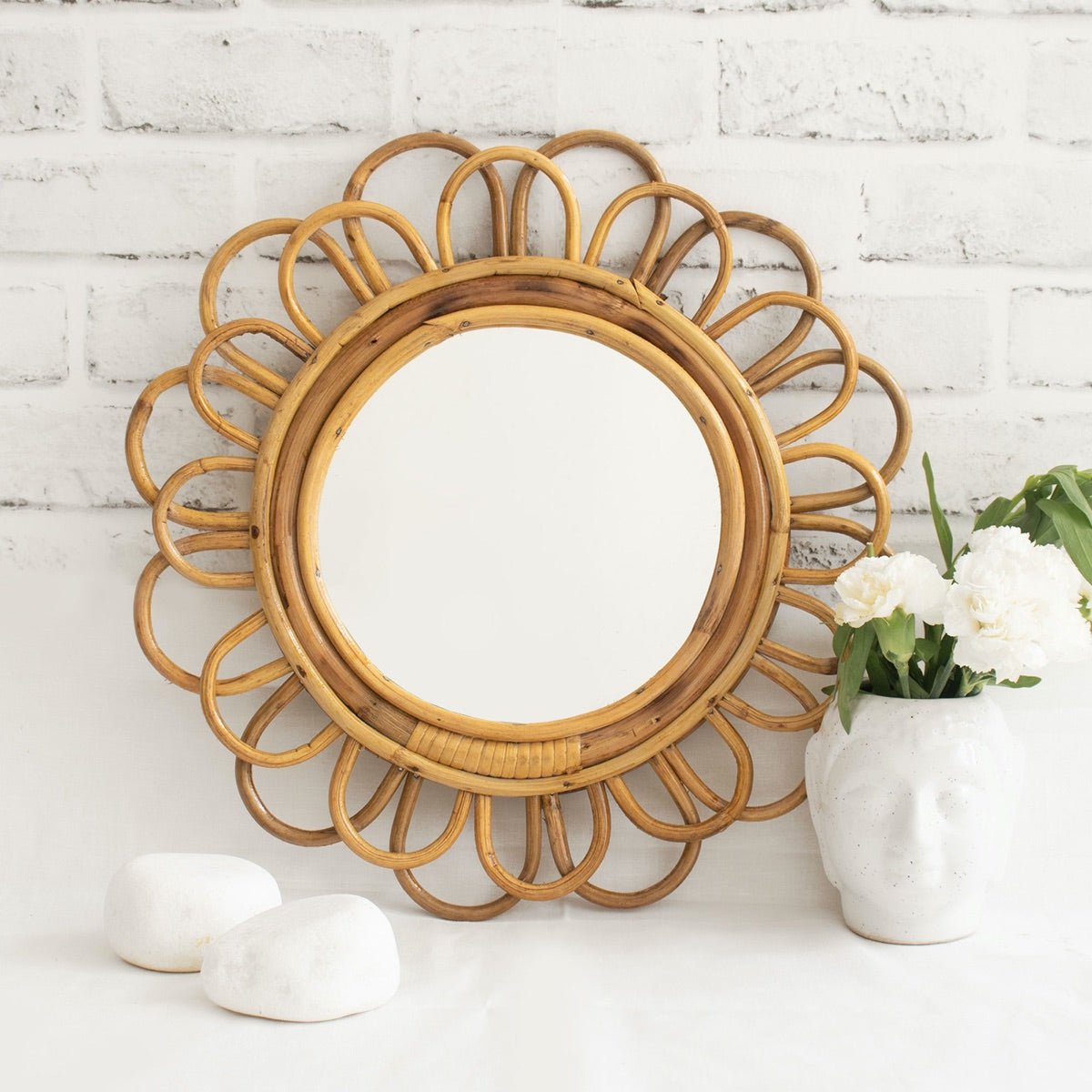 Azaro - Cane Wall Mirror | Verified Sustainable by Brown Living™